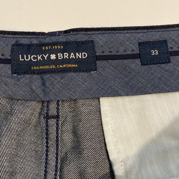 Lucky Brand SZ 33 Flat Front Trouser Style Denim Blue Pants New D37 - Picture 5 of 16
